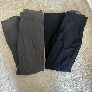 BUNDLE Eddie Bauer Men's Black and Gray Tech Pants
